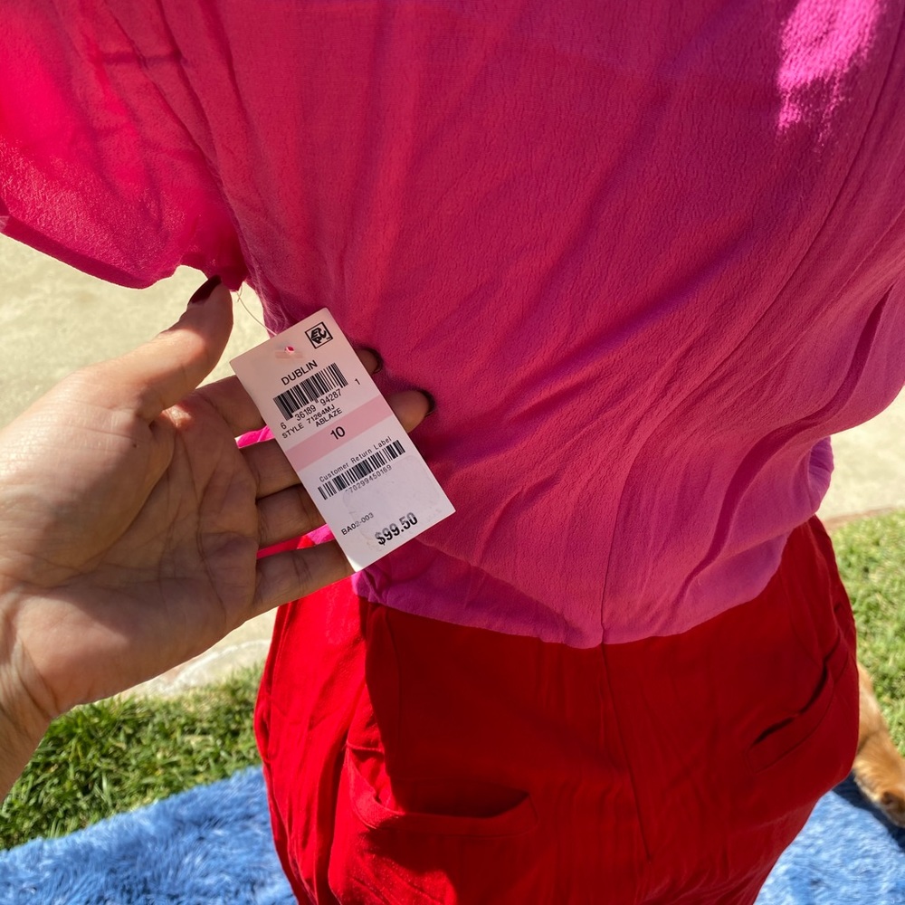 Pink & Red Jumpsuit - Picture 3 of 3